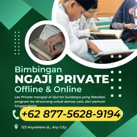 Kursus privat mengaji Surabaya - 0877-5628-9194